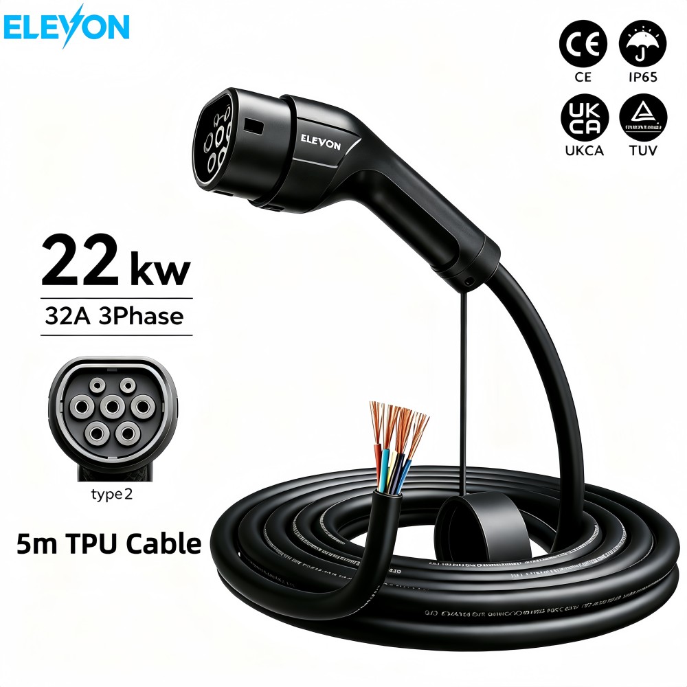 Chargeur EV ELEVON Type 2 Feme - Ev Charger Type 2 22Kw 32A 3 Phase avis et prix
